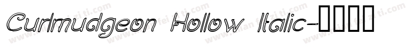 Curlmudgeon Hollow Italic字体转换